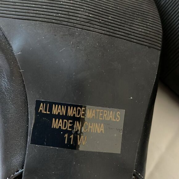 Angel Steps Elegant Black Slingback Heels with Floral Accent - Picture 8 of 10